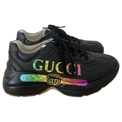 gucci rhyton distressed|rhyton gucci black snakeskin.